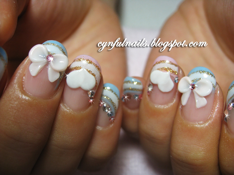 cute and sweet set of nails.